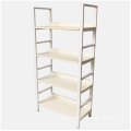 4 Layer Metal Leaning Ladder Shelf Bookcase